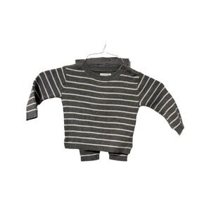 Little‎ Planet by Carters Baby 9M Grey White Striped Organic Ribbed Sweater Set